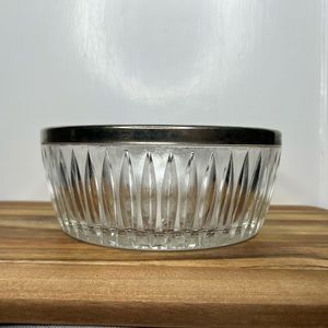 Vintage Silver and Crystal Punch bowl